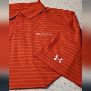 The Players Sawgrass Under Armour Men's Golf Shirt XL 26" W 29" L, Orange